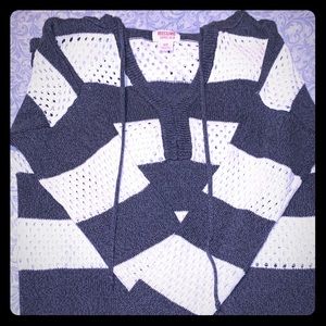 Mossimo,Crochet pullover hooded sweatshirt.